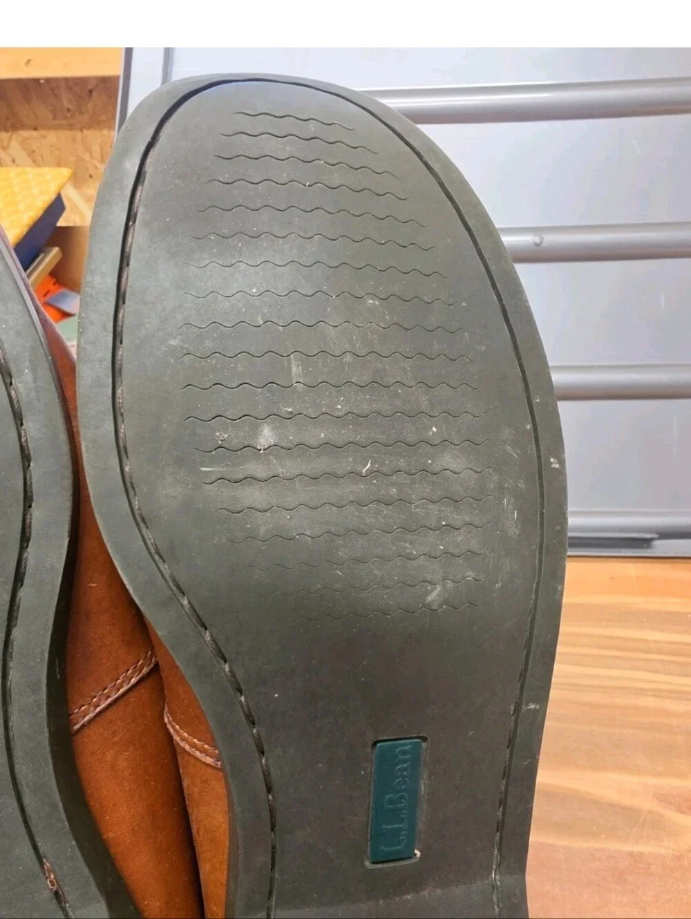 LL Bean Boat Shoes Mens 13D Brown Leather Casco Bay Moccasin Loafers Casual